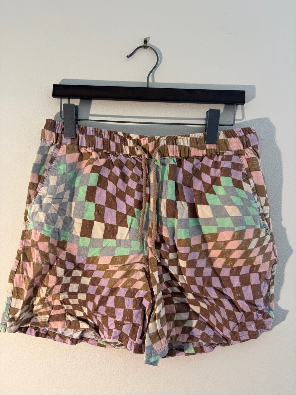 ASOS Pastel Checkerboard Men’s Flat Front Shorts